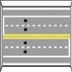 快慢車道分隔線 · Fast/slow lane dividing line