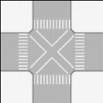 對角線行人穿越道線 · Diagonal pedestrian crossing line