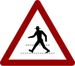 當心行人 · Watch for pedestrians