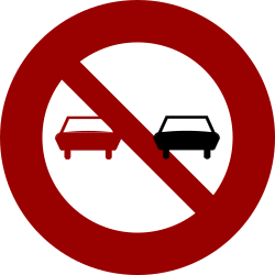 禁止超車 · No overtaking