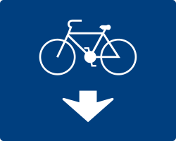 車道指定自行車專行 · Lane designated for bicycles only